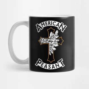 Christian Apparel Clothing Gifts - American Peasant Angel Wing Cross, Gold Mug